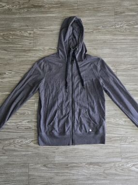 Xersion Women's Hooded Zip Jacket in Charcoal Gray